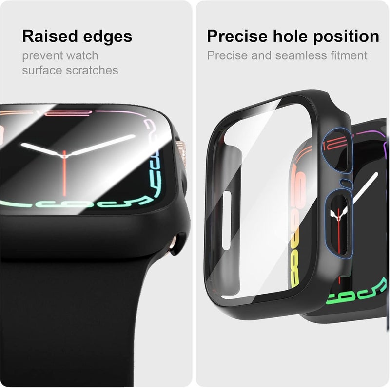 JERXUN 6 Pack Case with Tempered Glass Screen Protector for Apple Watch SE3/SE2/SE/6/5/4 44mm, Ultra-Thin Scratch Resistant Full Protective Hard PC Bumper Cover for iWatch 44mm Accessories - Image 5